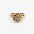 Anillo Cluster Flor en Oro Amarillo - J24K