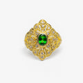 Anillo Esmeralda Filigrana en Oro Amarillo - J24K