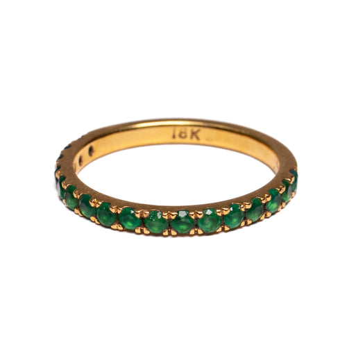 Anillo Esmeraldas en Oro Amarillo - Modelo 1 - J24K