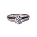Anillo Solitario 6 Garras en Oro Blanco - Modelo 1 - J24K