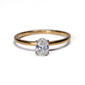 Anillo Solitario Oval en Oro Amarillo - J24K