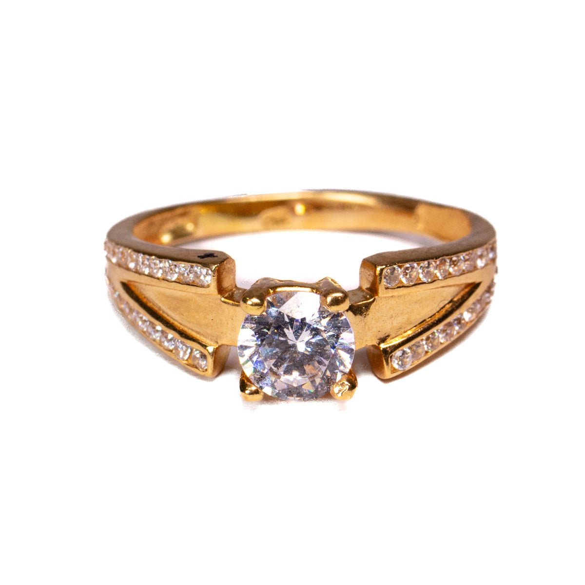 Anillo Solitario Split en Oro Amarillo - J24K