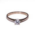 Anillo Solitario en Oro Blanco - Modelo 1 - J24K