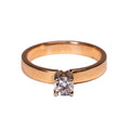 Anillo Solitario en Oro Rosa - Modelo 1 - J24K