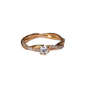 Anillo Trenzado en Oro Rosa - J24K