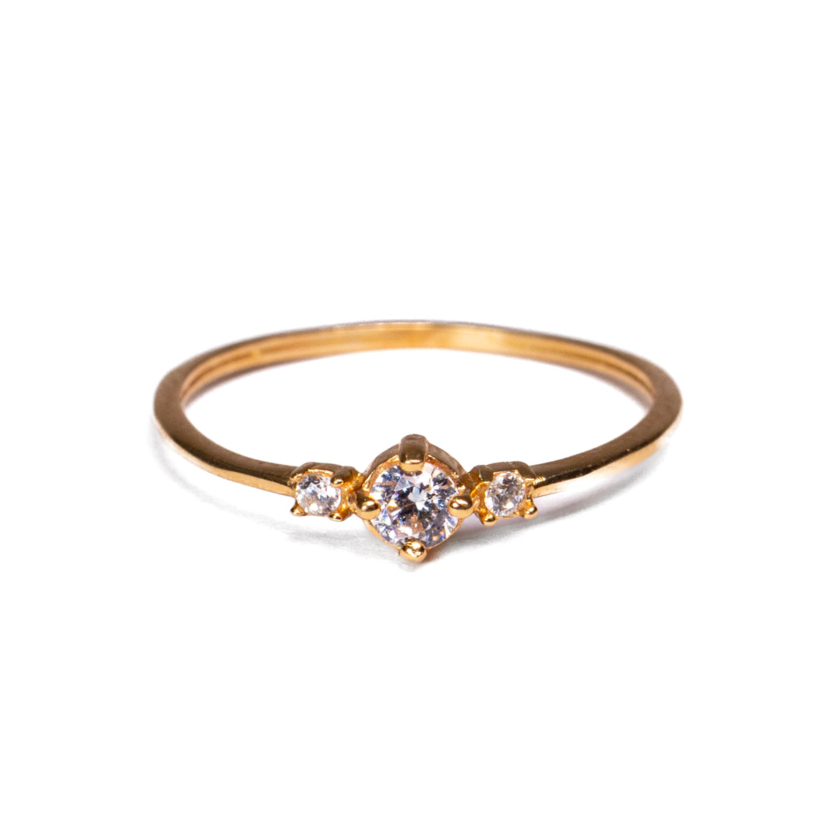Anillo Trilogía en Oro Amarillo - Modelo 1 - J24K