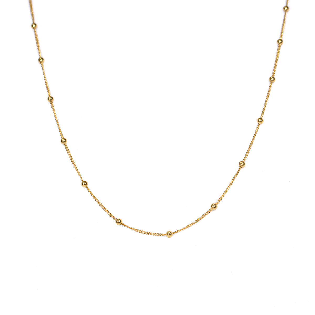 Collar Bolitas en Oro Amarillo - J24K