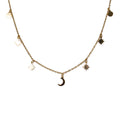 Collar Charms de Luna y Estrellas en Oro Amarillo - J24K