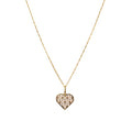 Collar Corazón Acolchado en Oro Amarillo - J24K