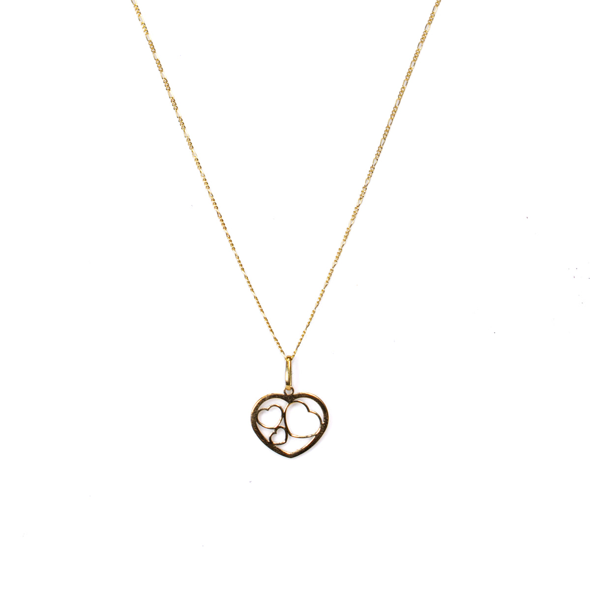 Collar Corazón Calado en Oro Amarillo - J24K