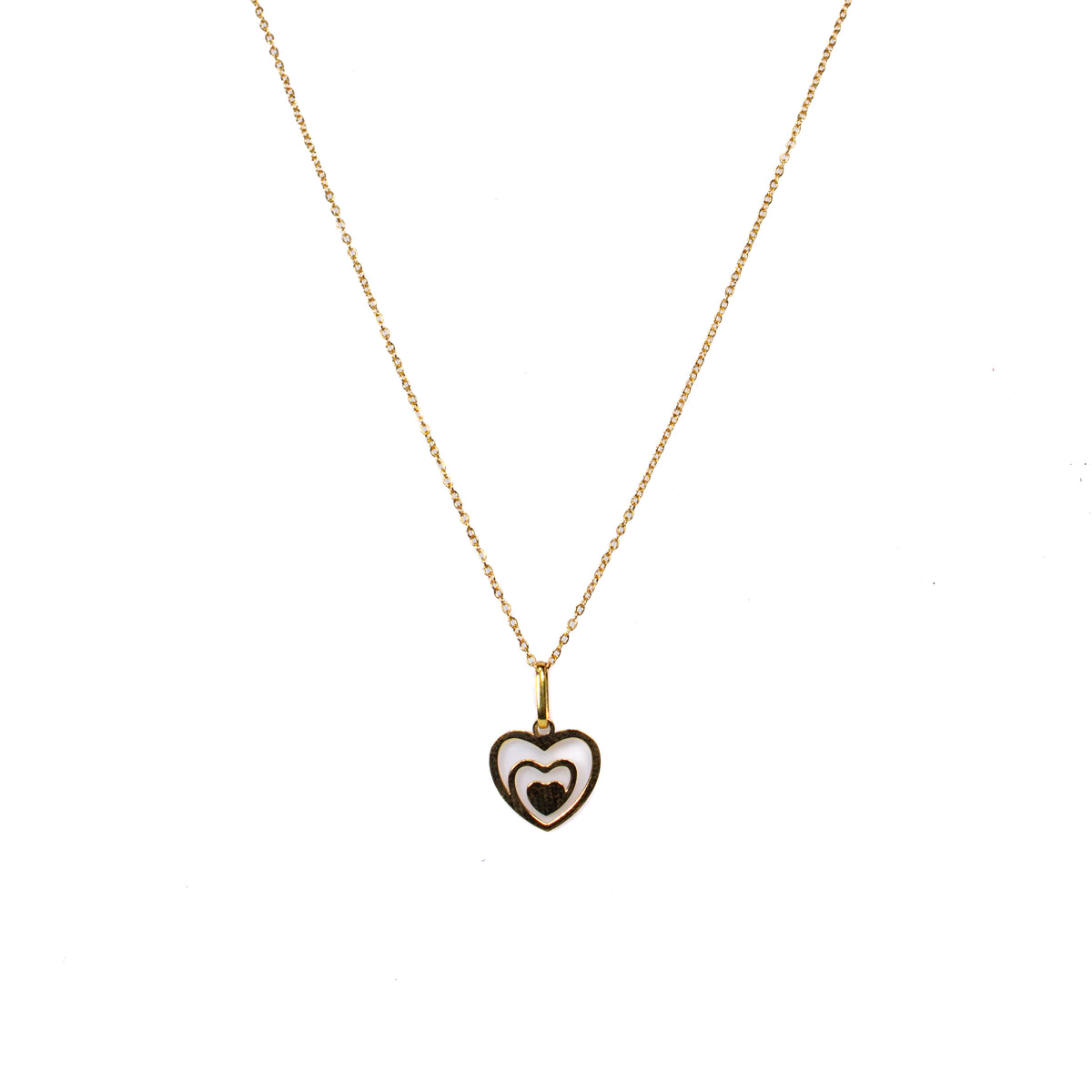 Collar Corazón Esmaltado en Oro Amarillo - J24K