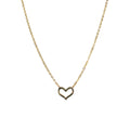 Collar Corazón Hueco en Oro Amarillo - Modelo 1 - J24K
