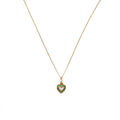 Collar Corazón Verde en Oro Amarillo - J24K