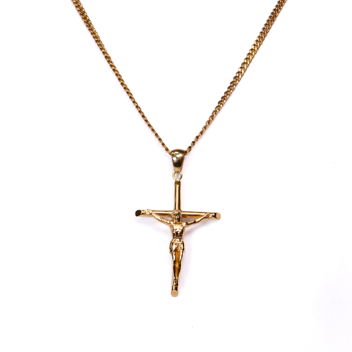 Collar Crucifijo en Oro Amarillo - J24K