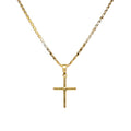 Collar Cruz en Oro Amarillo - Modelo 2 - J24K