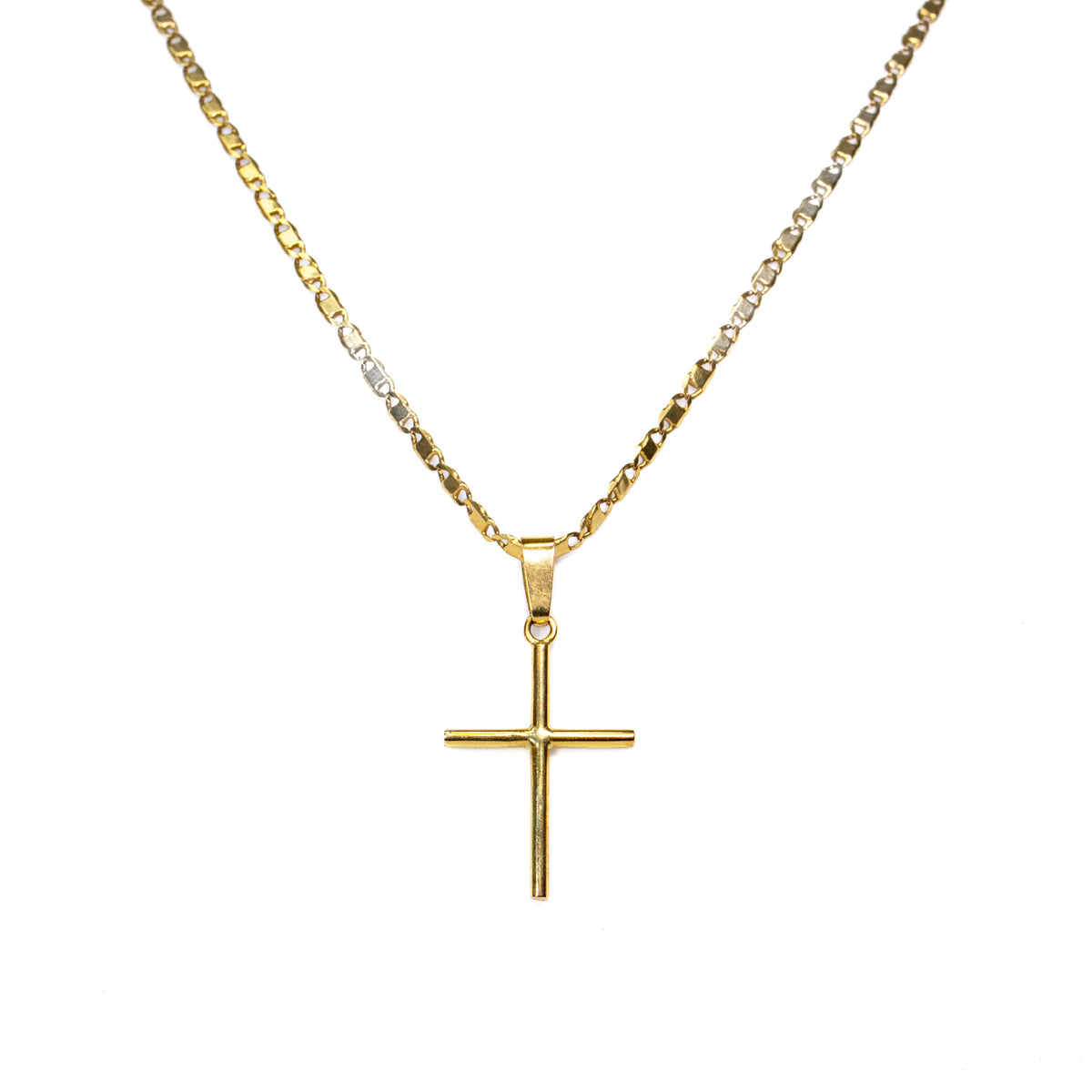 Collar Cruz en Oro Amarillo - Modelo 2 - J24K