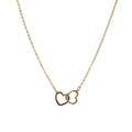 Collar Doble Corazón en Oro Amarillo - J24K