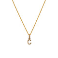 Collar Letra C en Oro Amarillo - J24K