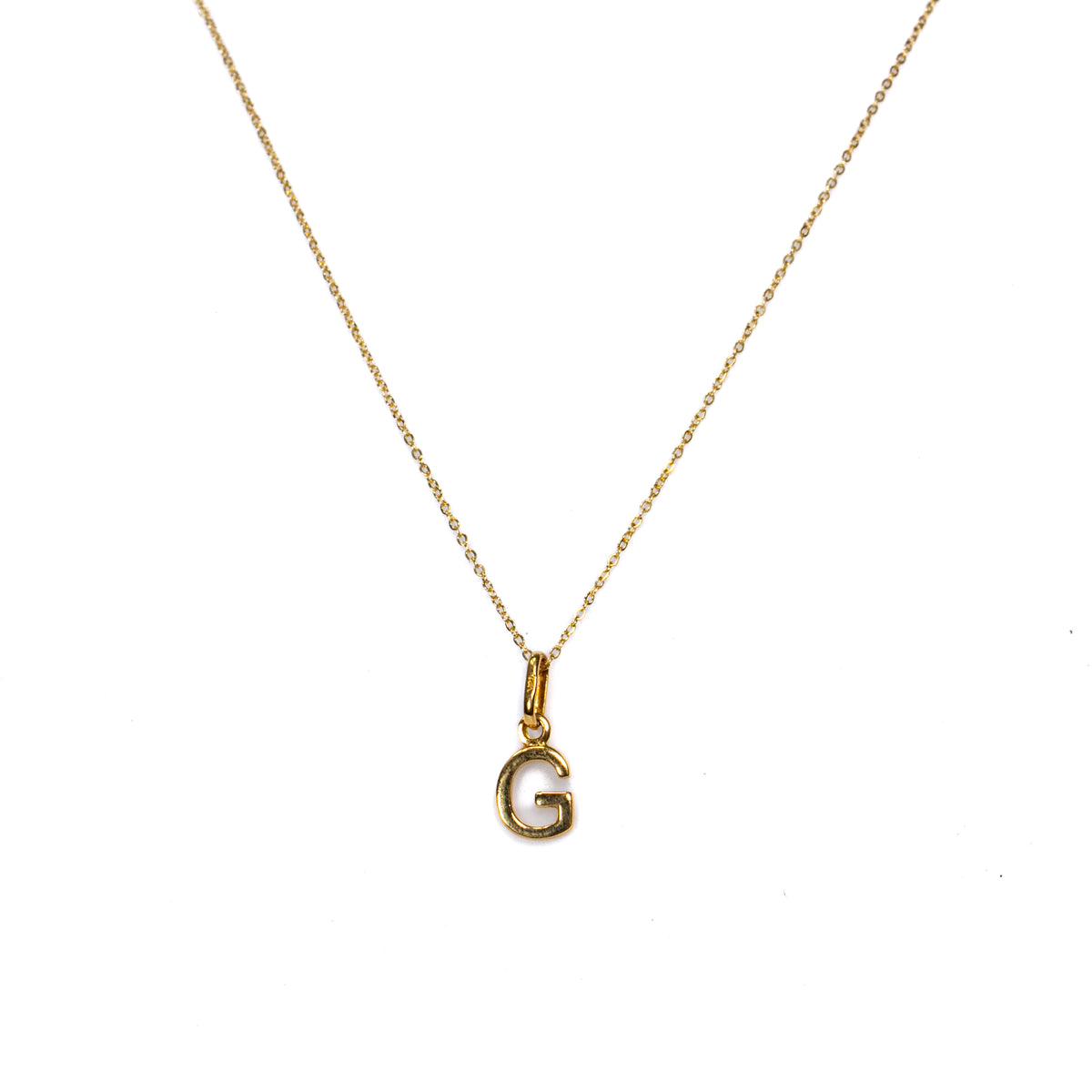 Collar Letra G en Oro Amarillo - J24K