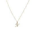 Collar Letra N en Oro Amarillo - J24K