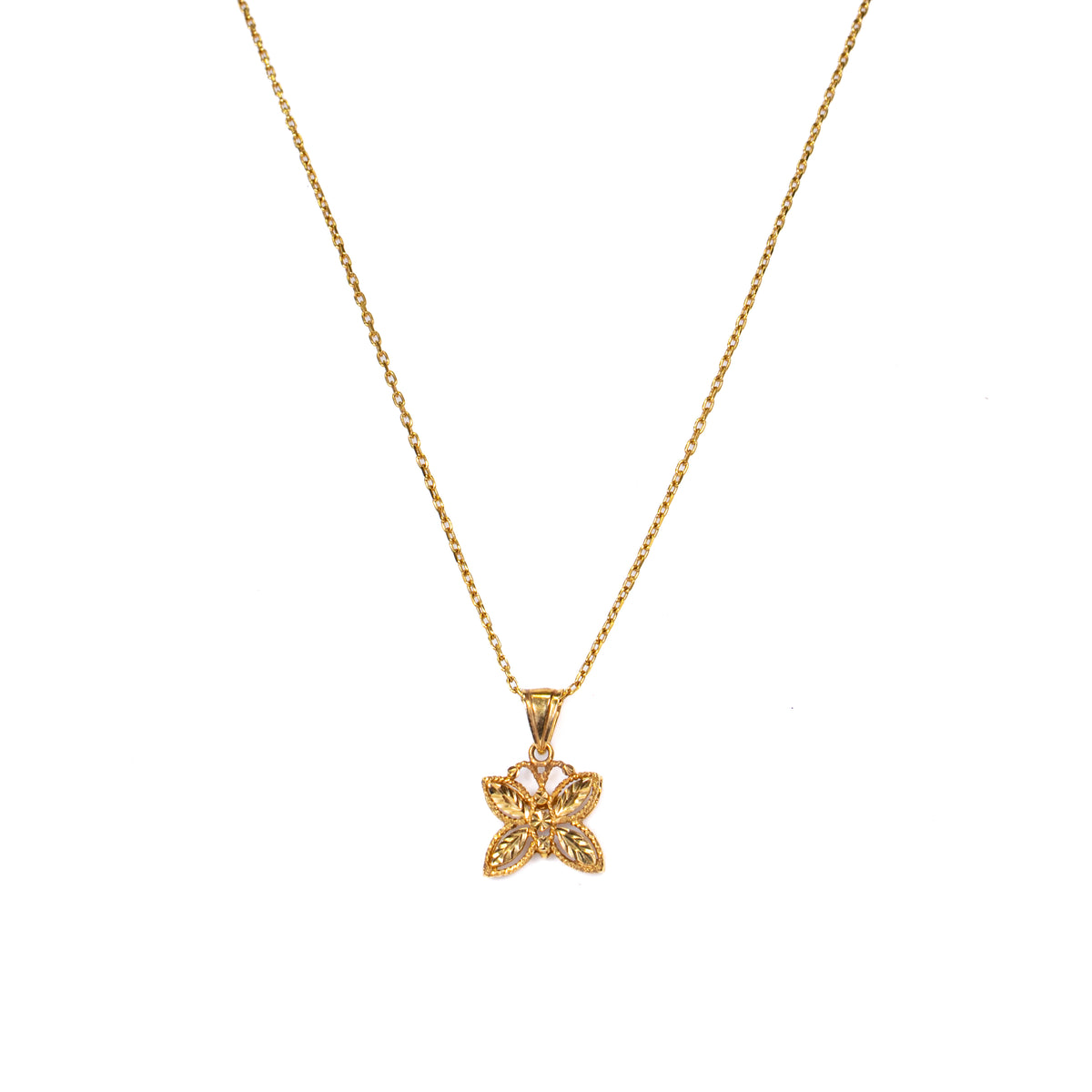 Collar Mariposa en Oro Amarillo - J24K