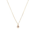 Collar Perla con Bisel en Oro Amarillo - J24K