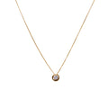 Collar Punto de Luz con Bisel en Oro Amarillo - J24K