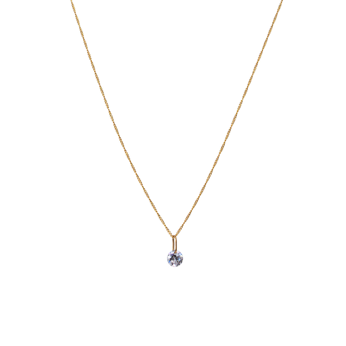 Collar Punto de Luz en Oro Amarillo - J24K