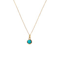 Collar Turquesa en Oro Amarillo - J24K