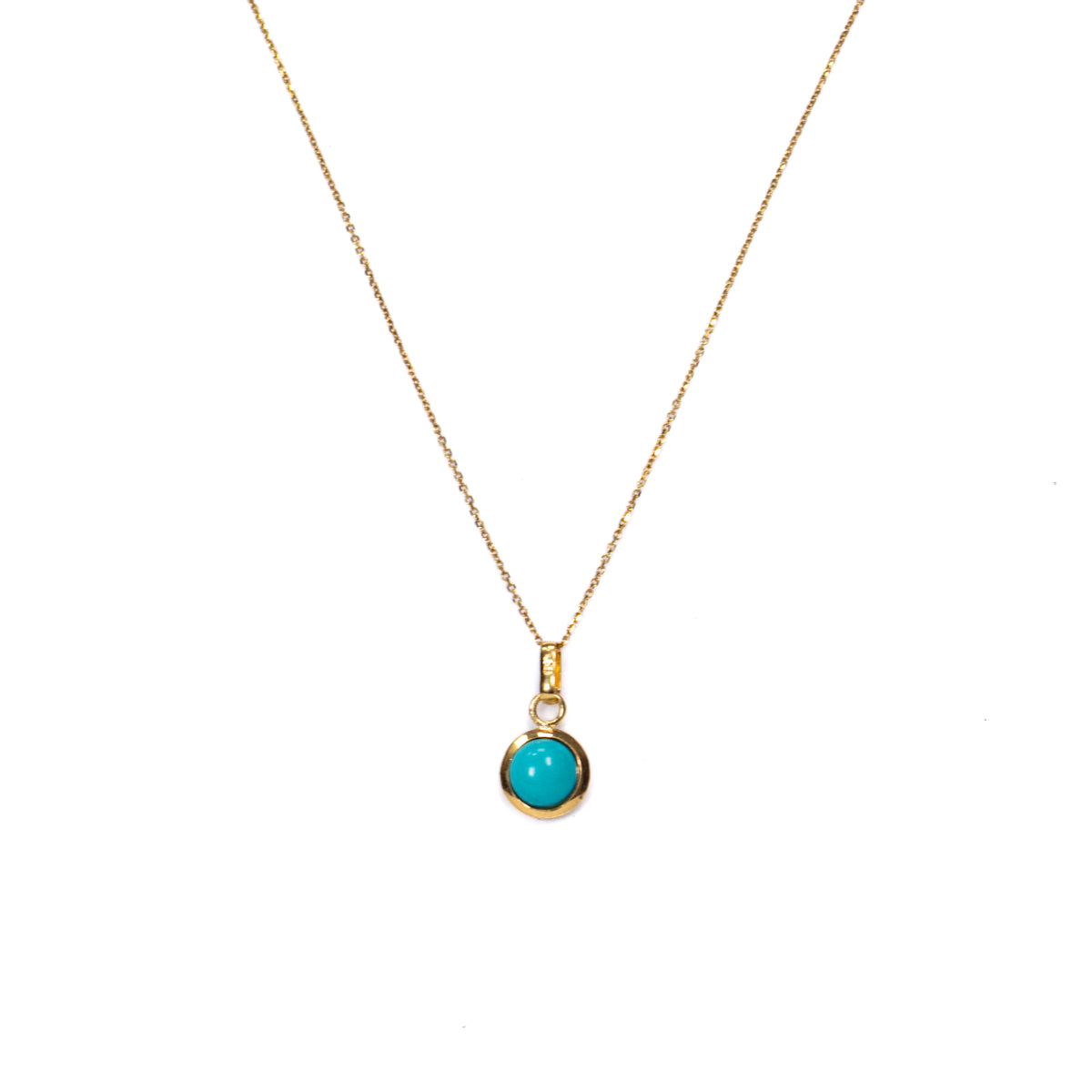 Collar Turquesa en Oro Amarillo - J24K