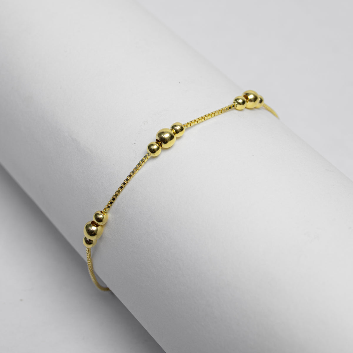 Pulsera Bolitas en Oro Amarillo - Modelo 2 - J24K