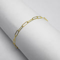Pulsera Paperclip en Oro Amarillo - J24K